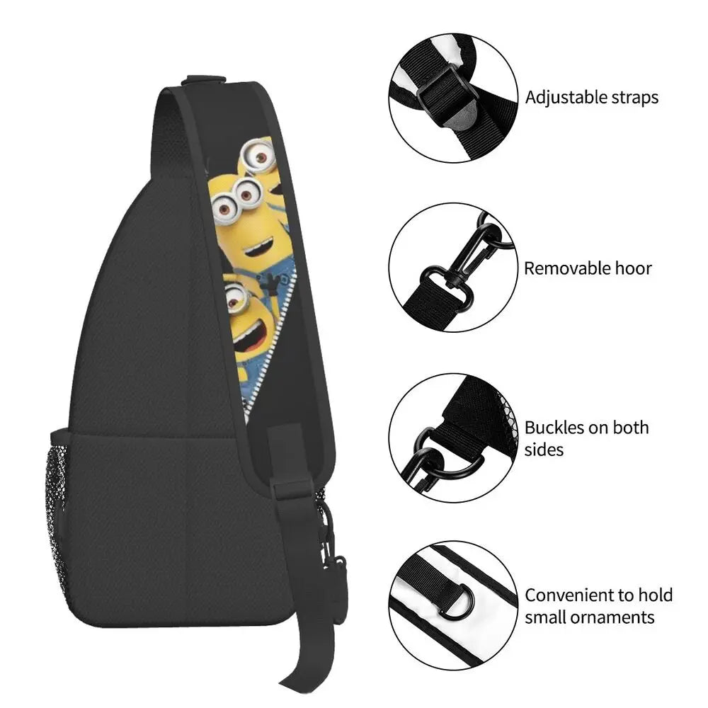 Minions Crossbody Chest Backpack Minion Shoulder Backpack