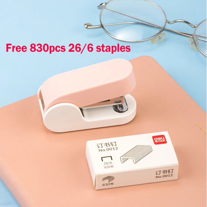 Mini Stapler Office Supplies Staples 20 Sheets Capacity Stapling Machine Paper Storage Portable Staplers School