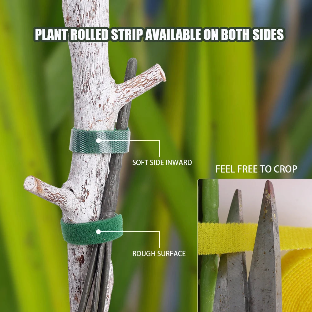 Nylon Plant Ties Plant Bandage Hook Tie Loop Adjustable Plant Support Reusable Fastener Tape for Home Garden Accessories