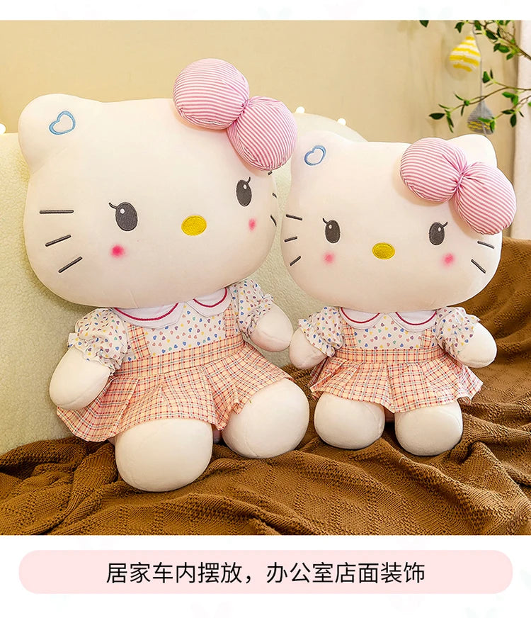 20-70cm Big Size Sanrio Hello Kitty Plush Toys Anime Peripherals Movie KT Cat Kawaii