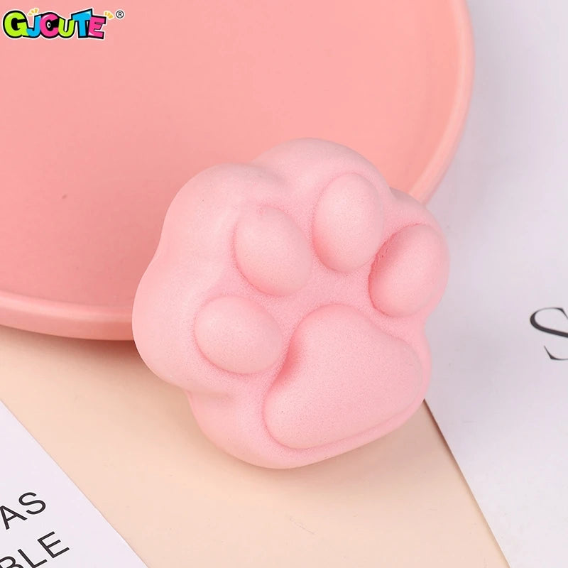 1Pcs Cute Pink Small Cat Paw Slow Rebound Fidget Toy Cat Foot Wet Soft Finger Pinch Decompression Squishy Toy Release Toys