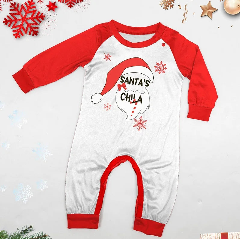 Family Christmas Matching Pajamas Xmas Santa's Child Print Pjs Adult Kids Outfit set Baby Jumpsuit Dog Clothes