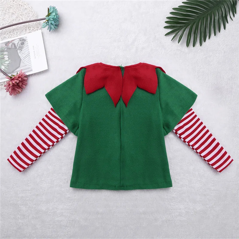 Elf Girls Christmas Costume Festival Santa Clause for Girls New Year children clothing Fancy Dress Xmas Party Dress