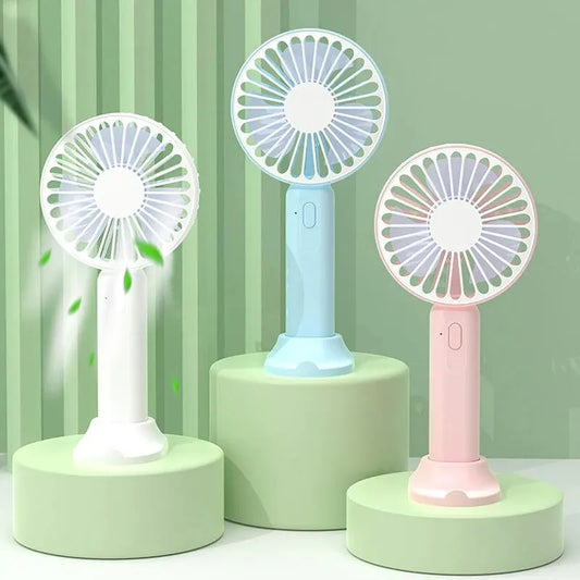 Portable Fan Office Desktop Multifunctional Folding Headed Small Electric Fan USB Mini Portable High Wind Pocket Fan