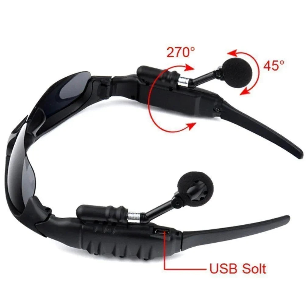 Sunglasses Wireless Headset with Mic Glasses Sunglasses for Driving Cycling Sports Noise Reduction Headphones