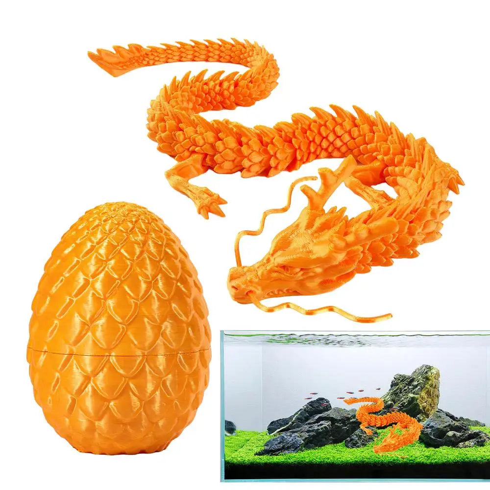 Crystal Dragon Action Figures Movable Joints Dragon With Egg Dinosaur Fidget Toy