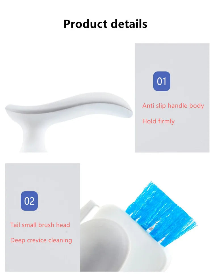 Wall Corner Cleaning Brush 4 In1 Multifunctional Toilet Gap Brush with Handle Window Gap Cleaning Brush Household Cleaning Tools