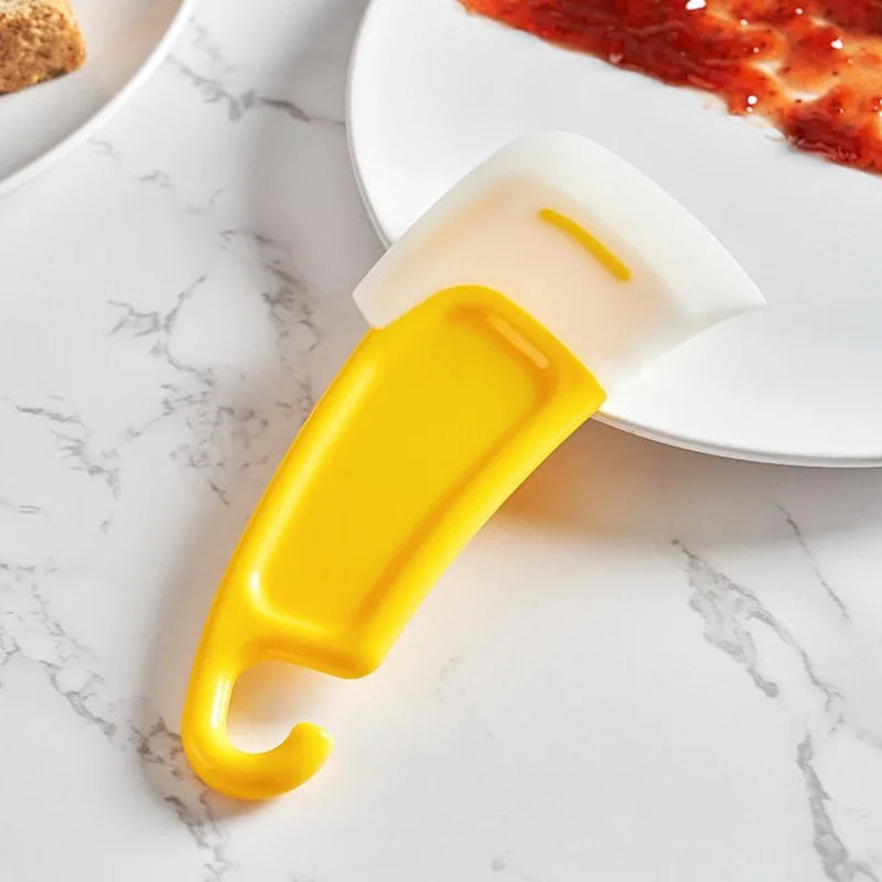 4/1Pcs Kitchen Silicone Scraper Cleaning Spatula for Food Residue Stains Remover Brush Oil Plate Clean Soft Blades Cleaning Tool