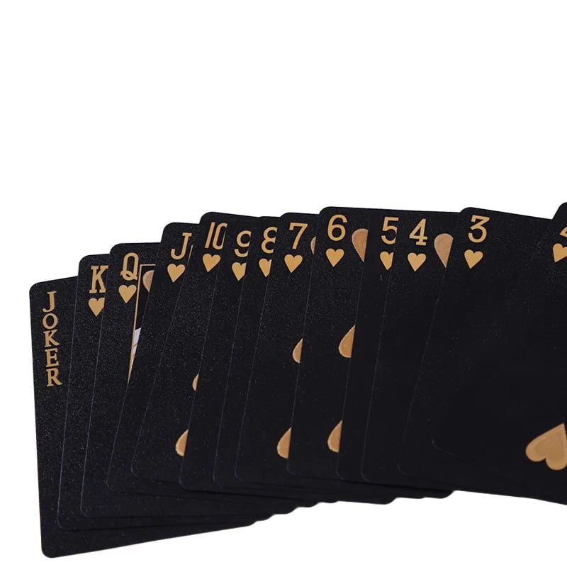 Black Gold Playing Card Game Card Group Waterproof Poker Suit Magic