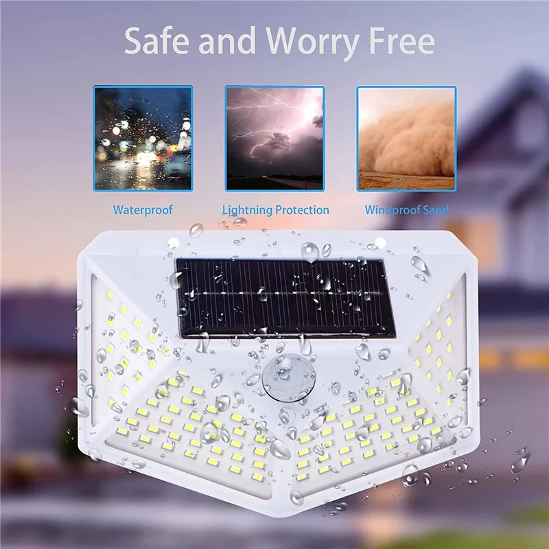 2/4/8/10PCS Solar Light Outdoor LED Wall Lamp PIR Motion Sensor Lamp Waterproof LED Lights For Garden Street Decoration