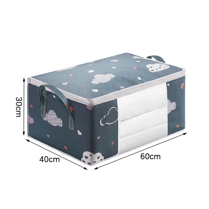 Wardrobe Organizer Large Capacity Quilt Storage Bag Clothing Box Bedding Container Polyester Fabric Dustproof Storage Bags