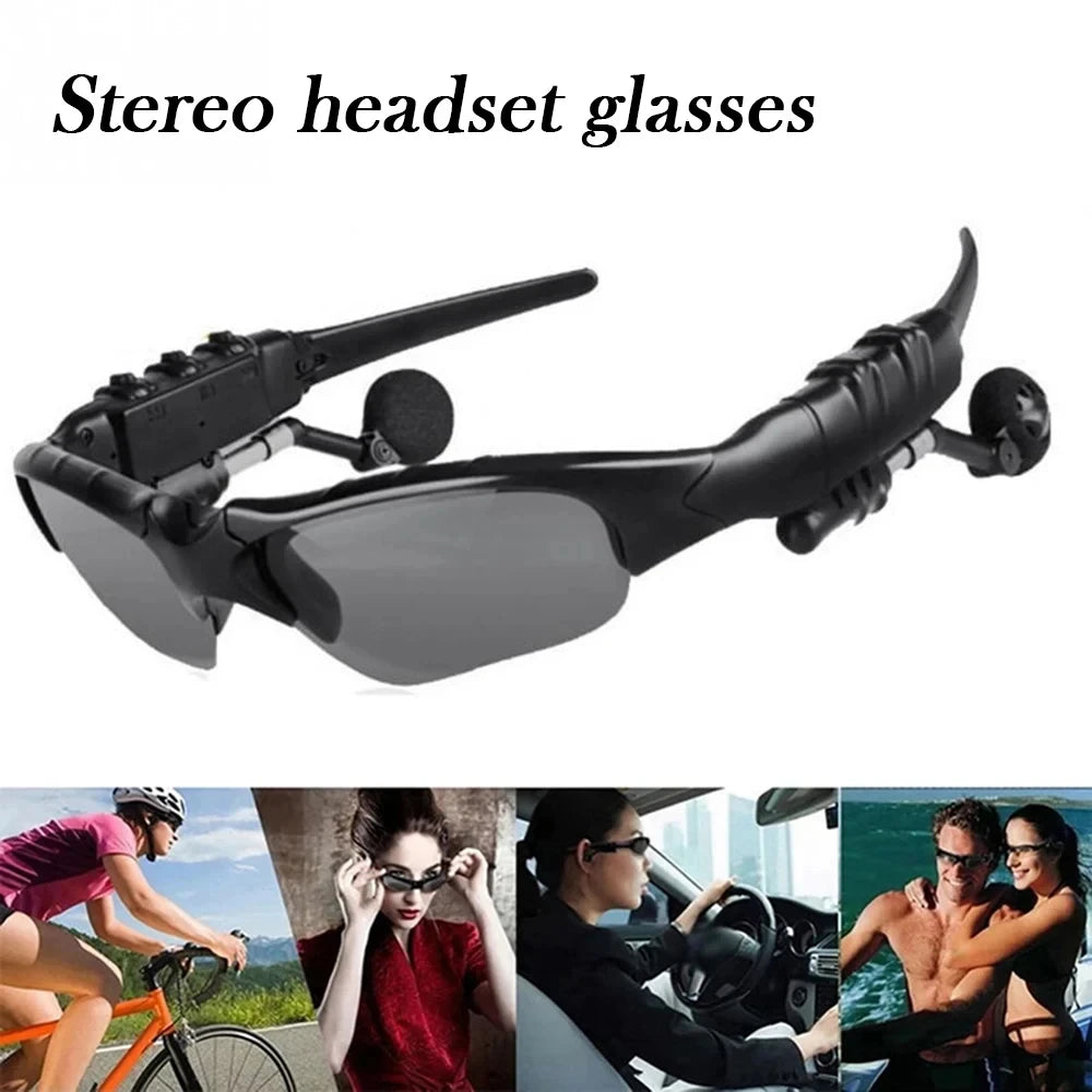 Sunglasses Wireless Headset with Mic Glasses Sunglasses for Driving Cycling Sports Noise Reduction Headphones