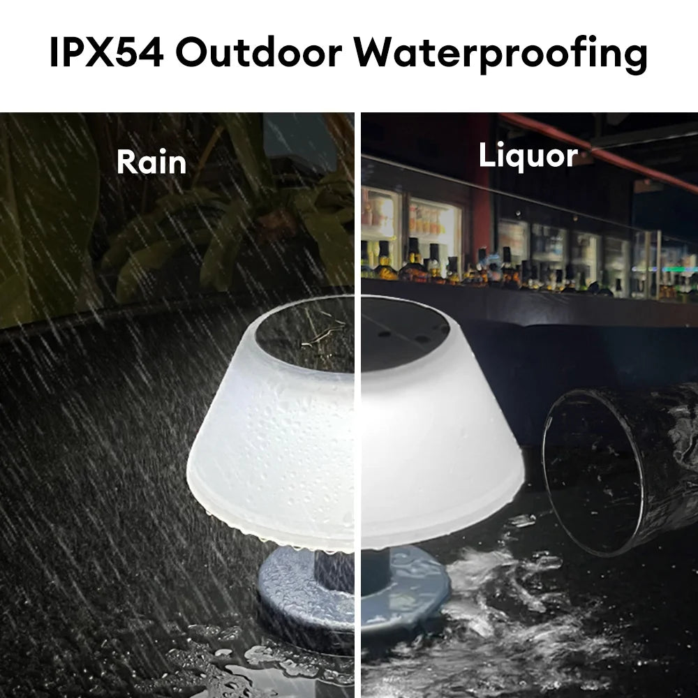 Outdoor Modern Home Garden Decoration Solar Charging Cordless Lamp Restaurant Solar Led Table Lamp For Outdoor Bar Restaurant