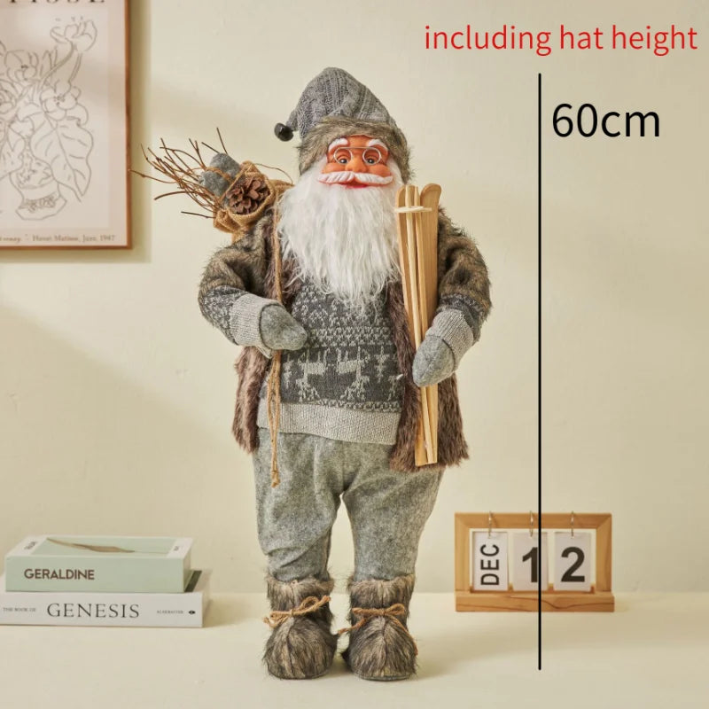 60cm Large Santa Claus Merry Christmas Decorations for Home Happy New Year Santa Claus Doll Window Decorations Home gift