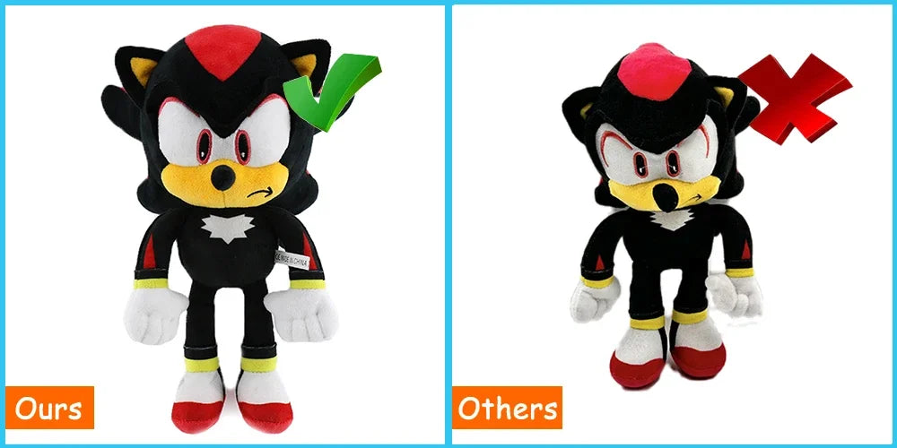 30CM Super Sonic Plush Toy  The Hedgehog Amy Rose Knuckles Tails Cute Cartoon Soft Stuffed Doll Birthday Gift For Children