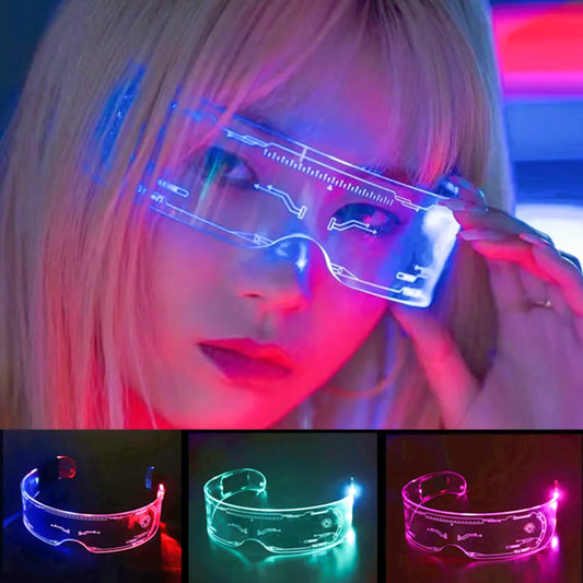 LED Glasses for Music Bar KTV Neon Party Christmas Halloween Decoration LED Goggles