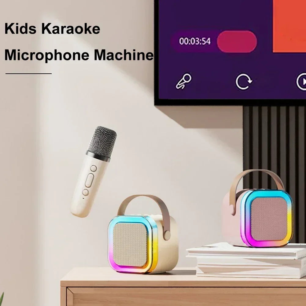 Karaoke Machine Portable  5.3 PA Speaker System with 1-2 Wireless Microphones Home Family Singing Children's Gifts