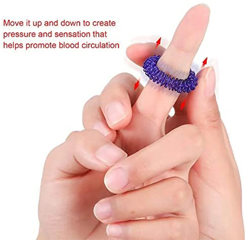 Finger Rings Acupressure Stress Relief Spiky Sensory Decompression Toys Relief Anxiety Relief Finger Toys