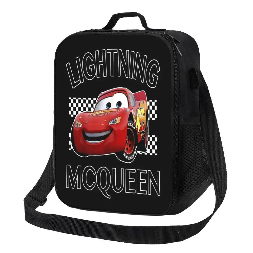 Lightning McQueen Racer Thermal Insulated Lunch Bag Women Lunch Tote for Kids School Children Storage Bento Food Box