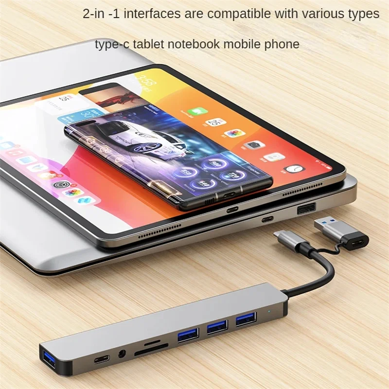 5Gbps USB 3.0 HUB USB C HUB Type C Docking Station High Speed Transmission OTG Adapter Splitter TYPE-C HUB For Laptop PC Macbook