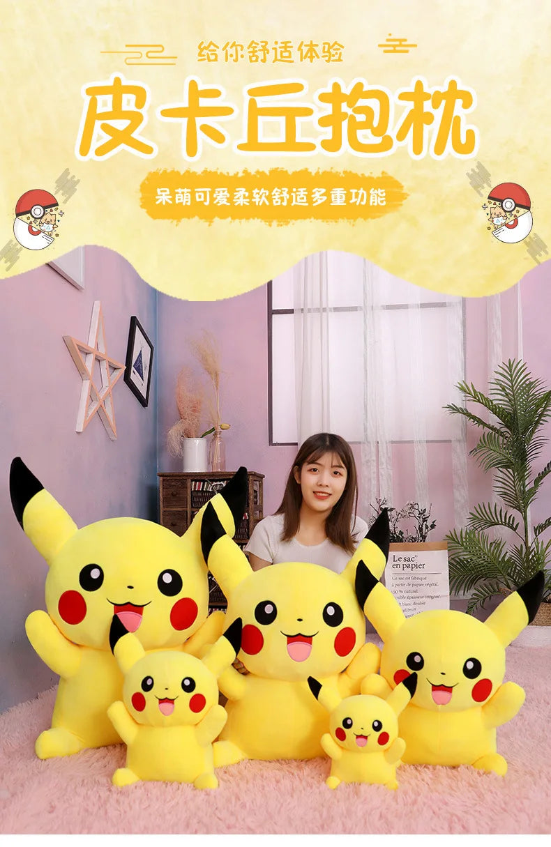 Pokemon Kawaii Pikachu Pillow Super Soft Large Size Plush Toy Sleeping Doll Pillow Sleeping Girl Birthday Gift Toy For Children