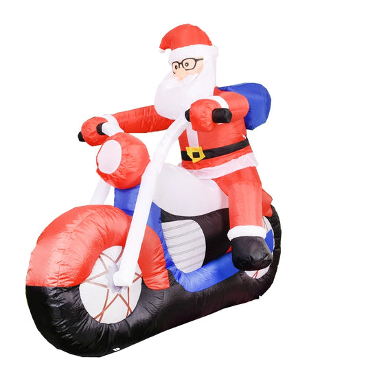 Christmas Decorations 1.8m Motorcycle Santa Claus Christmas inflatable