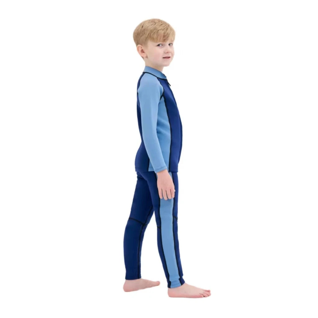 New Kids Wetsuit Neoprene 1.5mm/3mm Boys and Girls Thick Warm Scuba Diving Suit Underwater Free-diving Split Long Sleeve