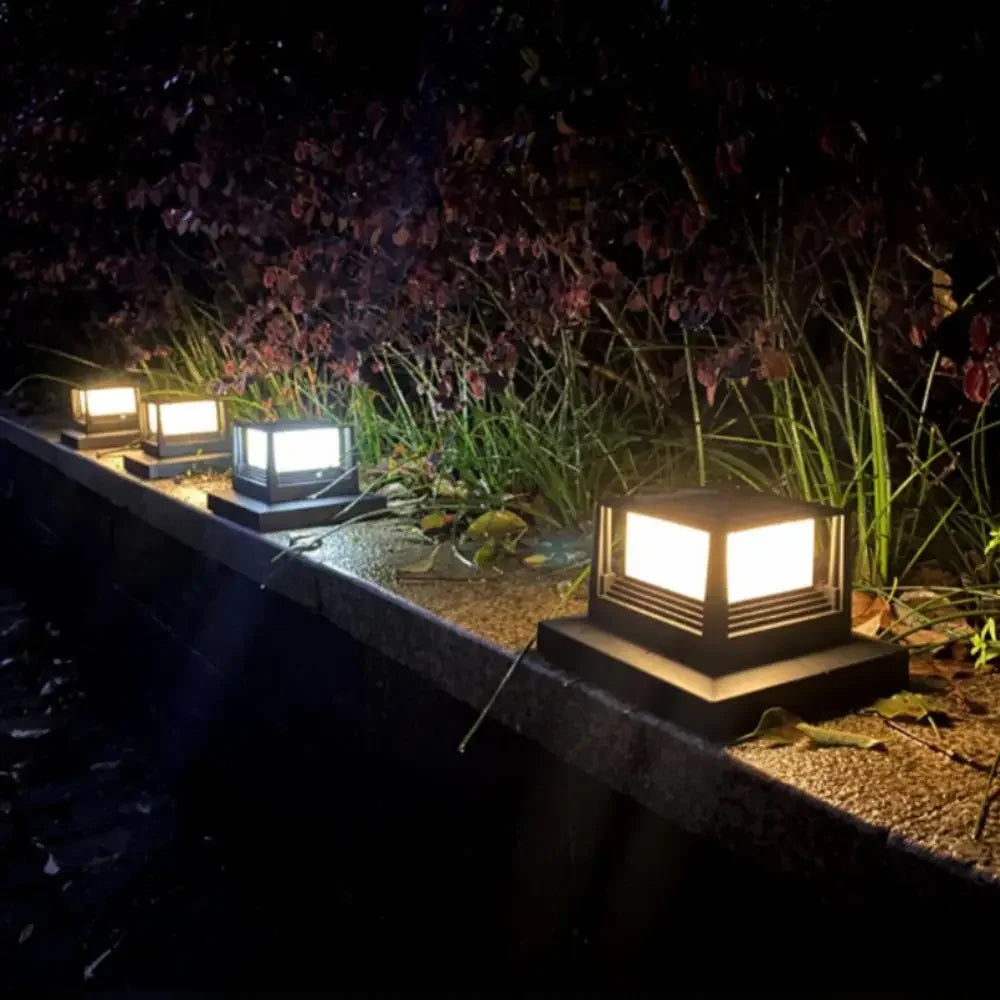 Solar Gate Lamp Outdoor Waterproof Post Villa Column Lamp Fence Gate Pillar Head LED