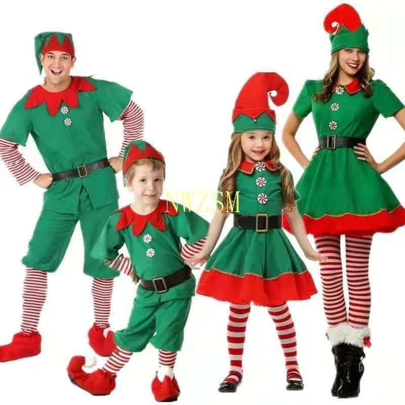 Elf Girls Christmas Costume Festival Santa Clause for Girls New Year children clothing Fancy Dress Xmas Party Dress