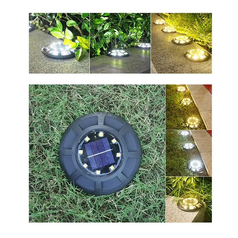 Solar Ground Light Outdoor Waterproof LED for Garden Underground Yard Lawn Pathway Landscape Decoration