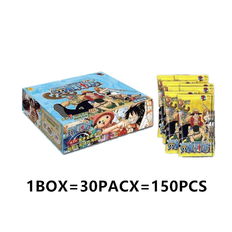 One Piece Collection Cards Rare Booster Box Pack Anime Luffy Zoro Nami Chopper TCG Child Birthday Gift Toy