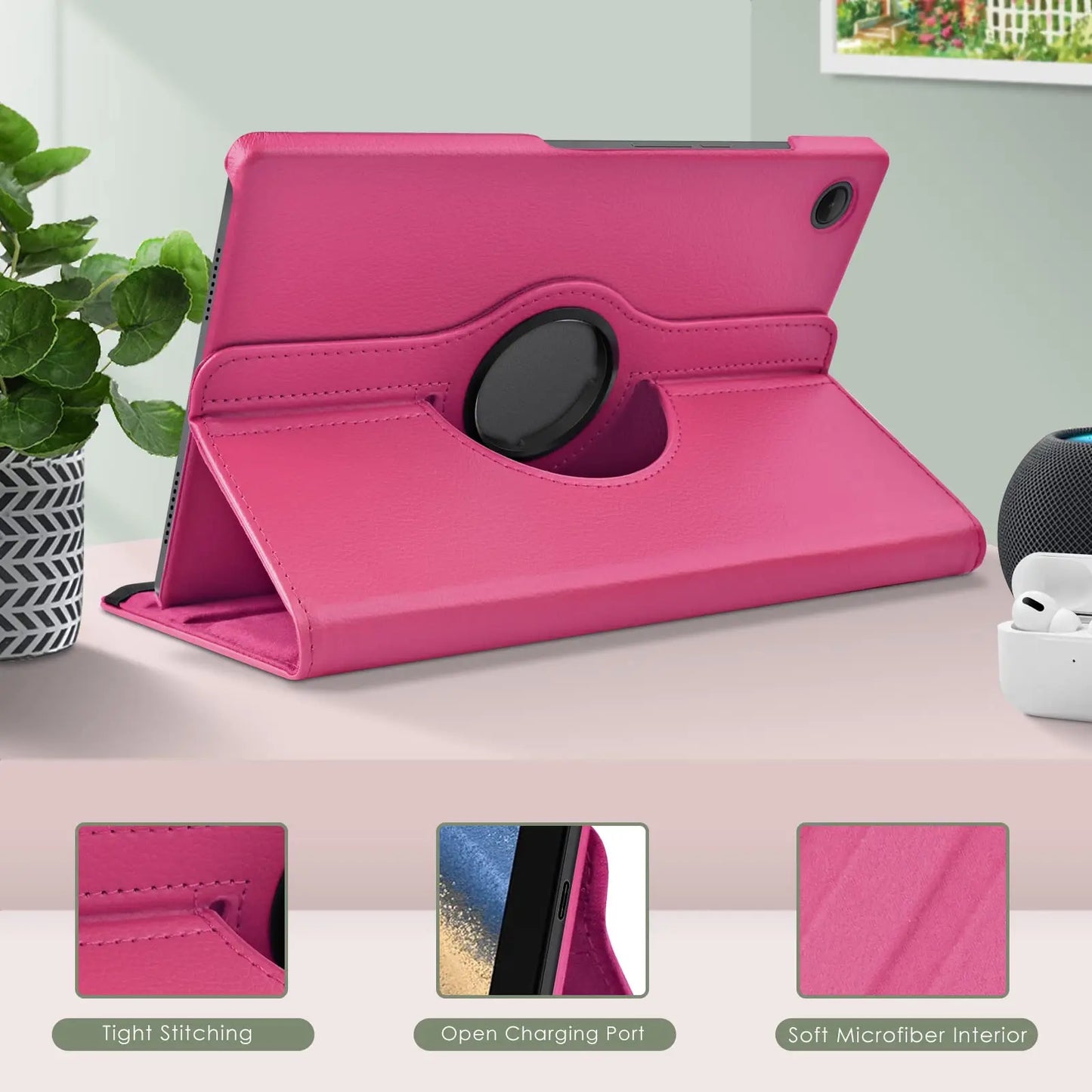 Case for Lenovo Xiaoxin Pad 2024 (11 Inch) PU Leather 360 Rotating Stand with Sleep/Wake Function Cover for Xiaoxin Pad 2024 11"