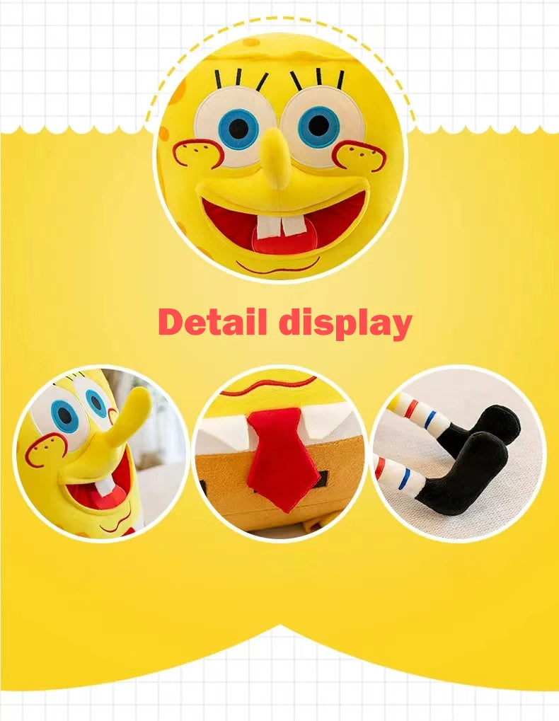 45-80CM SpongeBob SquarePants Patrick Star Doll Anime Cartoon Plush Toy Soft Cute Stuffed Collection Children's Birthday Gift