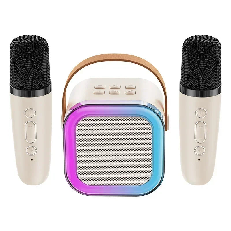 Karaoke Machine Portable  5.3 PA Speaker System with 1-2 Wireless Microphones Home Family Singing Children's Gifts