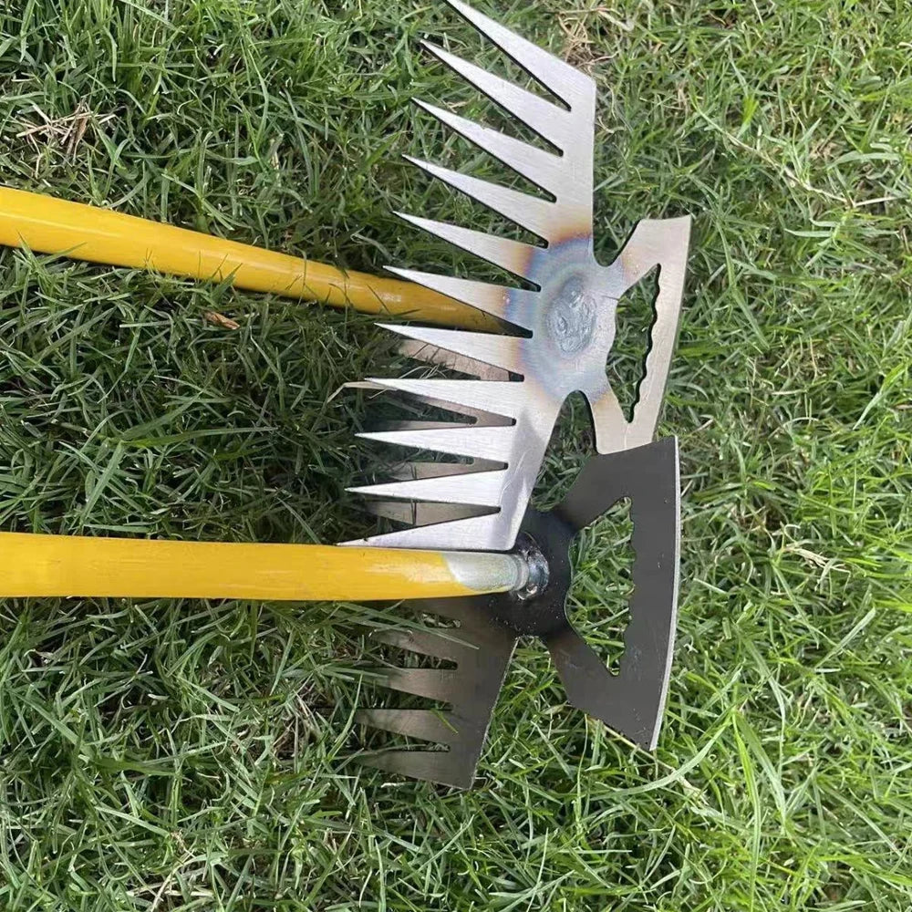 Grass Pot Soil Weeding Tool Manganese Steel 4/11 Tooth Manual Excavator Refurbished Garden Land Herb Supplies Easily Pulled