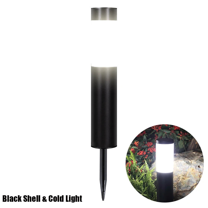 Solar LED Garden Light Stainless Steel Solar Lamp Waterproof Landscape Light For Patio Pathway Yard Decoration Outdoor Lighting