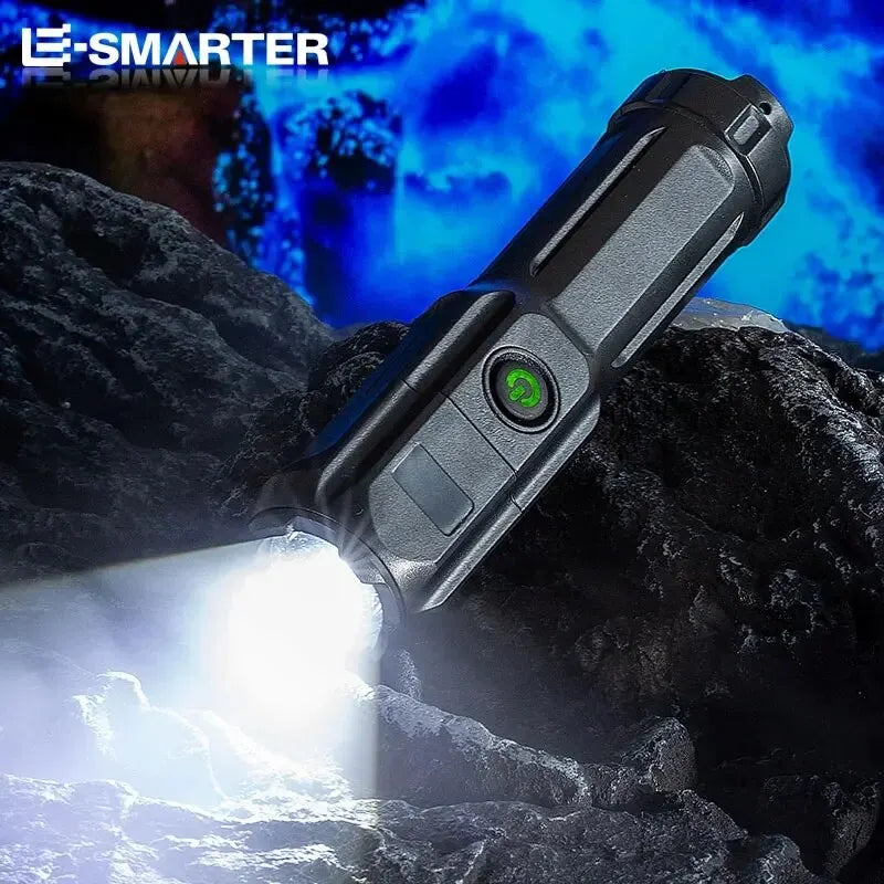 Strong LED Flashlights Telescopic Zoom Tactical Torch USB Portable Spotlight Long-Range Camping Flashlight