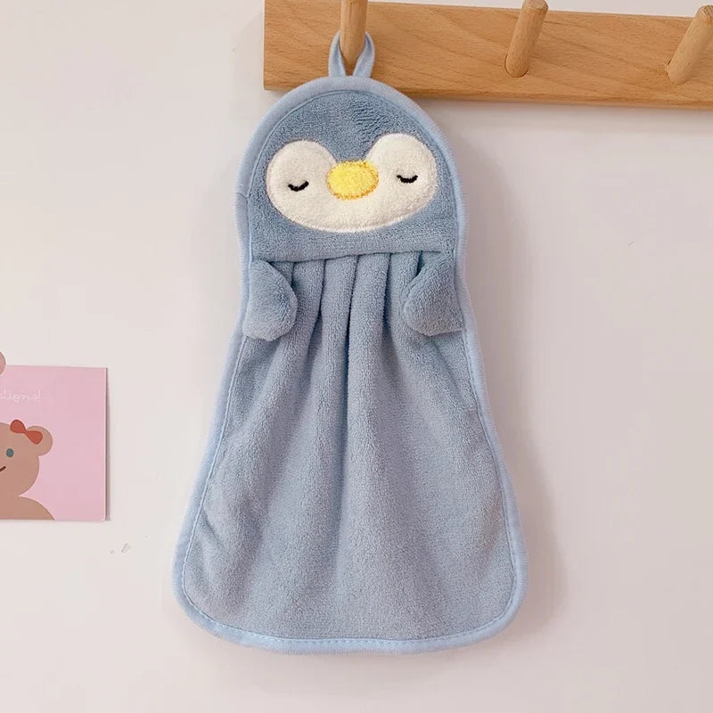 Hand Towels Bathroom Microfiber Towel Baby Wipes Extra Thick Coral Velvet Handkerchief Children's Cartoon Animal Absorbent Towel