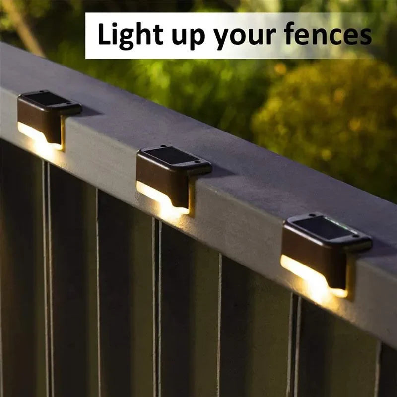 Solar LED Stair Lamp IP65 Waterproof Outdoor Garden Light Pathway Yard Patio Steps Fence Lamps Garden Decor Solar Light Outdoors