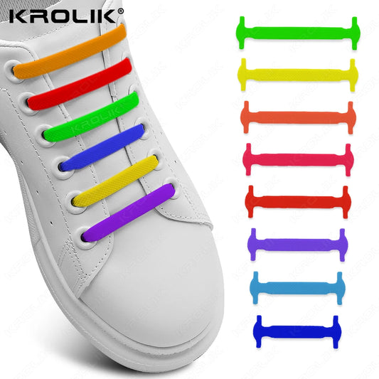 Silicone Elastic Shoelaces Special No Tie Shoelace Lacing Kids Adult