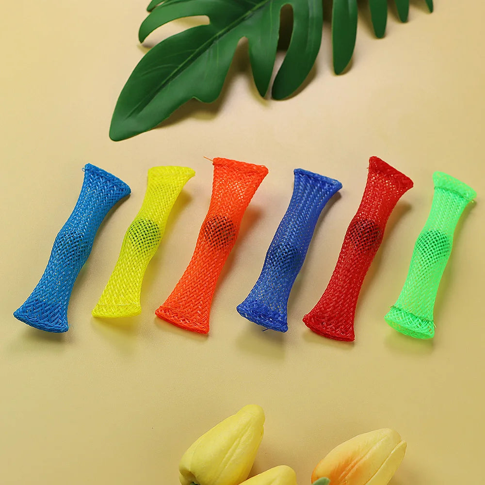 Squishy Fidget Sensory Toys Children With Autism And Anxiety Sensory Reliver Shrink Tube Toys for Adult Push Squeeze Pea Toys