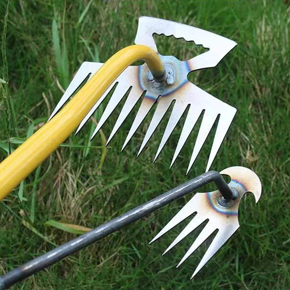 Grass Pot Soil Weeding Tool Manganese Steel 4/11 Tooth Manual Excavator Refurbished Garden Land Herb Supplies Easily Pulled