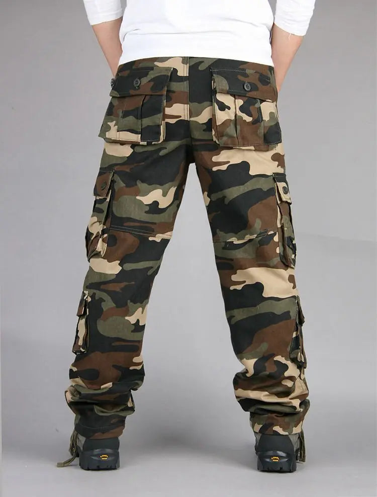 Men Cargo Pants Loose Army Tactical Pants Multi-pocket Trousers Pantalon Homme Big Size Male Military Mens Overalls