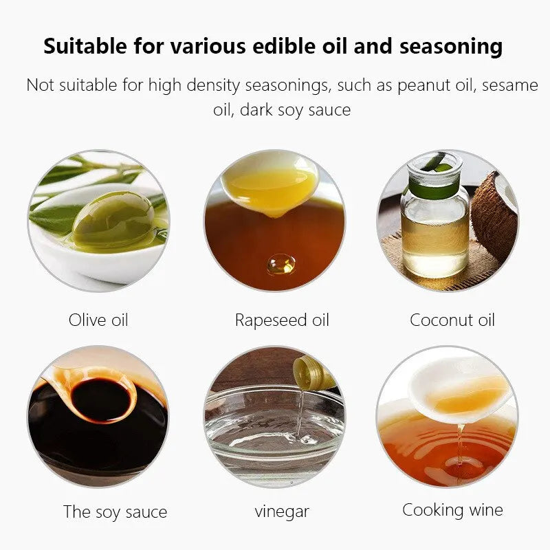 Transparent Kitchen Oil Bottle Cooking Oil Spray Olive Oil Bottle Fitness Barbecue Spray Oil Dispenser