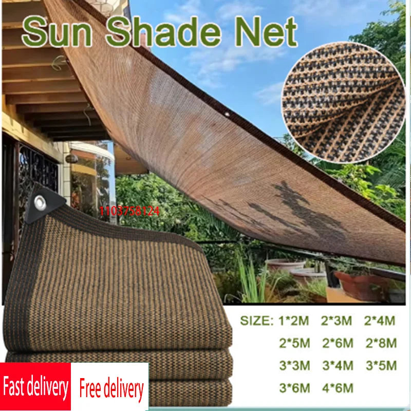 12-pin Sunshade Net Anti-ultraviolet Awning Plant Cover Net for Outdoor Garden Courtyard Swimming Pool Balcony Shade Cloth