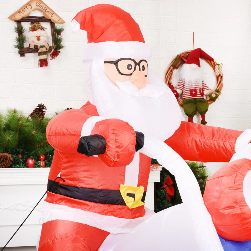 Christmas Decorations 1.8m Motorcycle Santa Claus Christmas inflatable