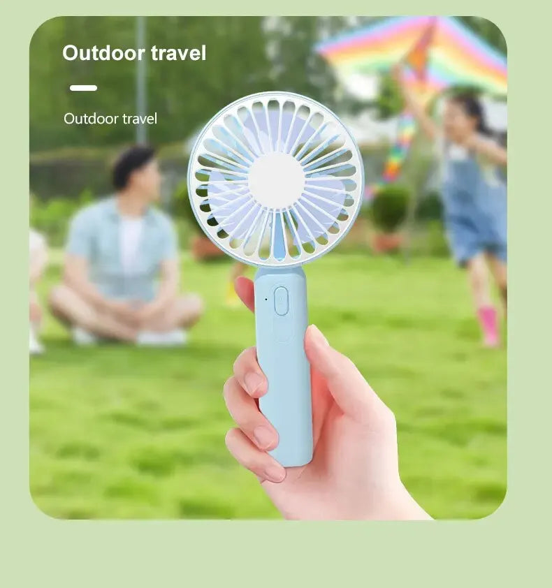 Portable Fan Office Desktop Multifunctional Folding Headed Small Electric Fan USB Mini Portable High Wind Pocket Fan