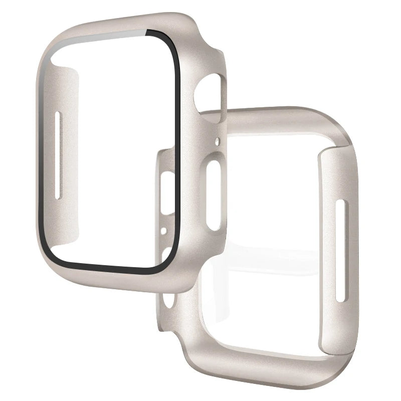 Tempered Glass + Cover For Apple Watch 9 8 7 45mm 41mm