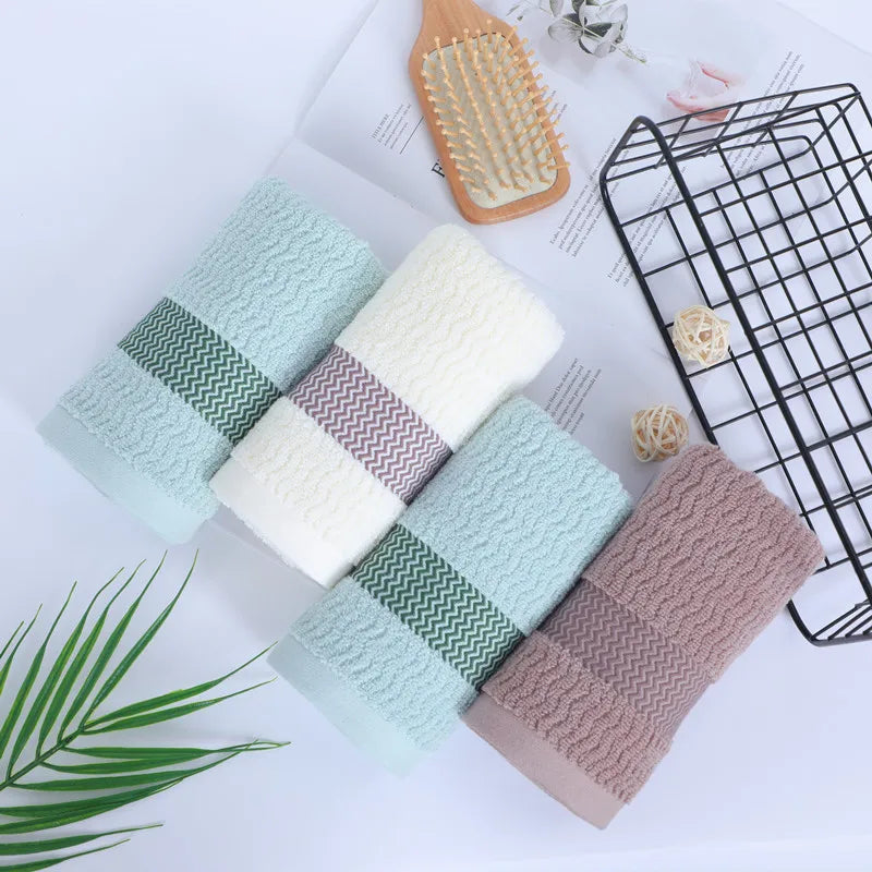 2 Towels Thickened Absorbent Towel Pure Cotton Quick Absorbent Soft Quick Dry Thickened Face Towel