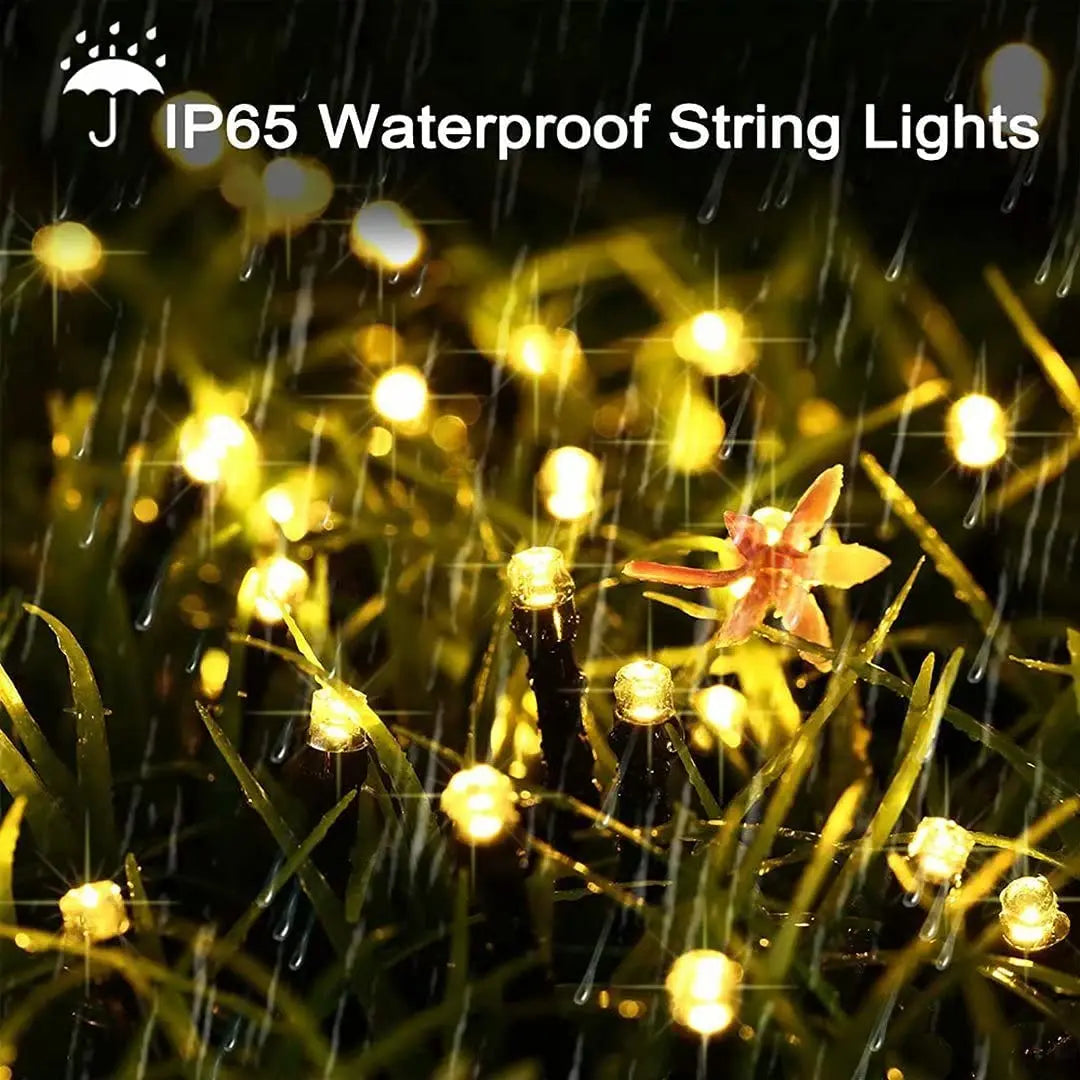 Solar String Lights Outdoor Waterproof with 8 Modes for Home Gardens, Wedding, Party, Christmas, Outdoor, Tree Decorations